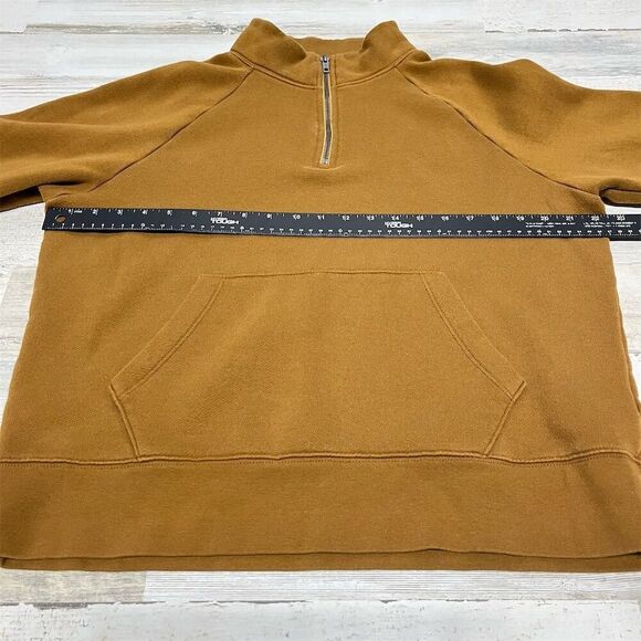 Madewell‎ MWL Half-Zip Pullover Sweatshirt Size M Long Sleeve Kangaroo Pocket - Picture 8 of 11